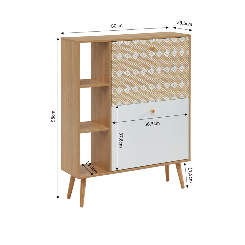 12 Pair Shoe Storage Cabinet