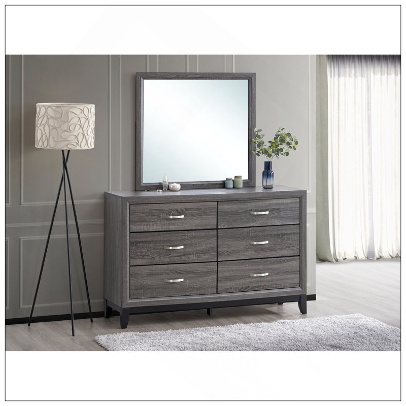 Commode Glasgow G04305-D (miroir non inclus), gris, Gris