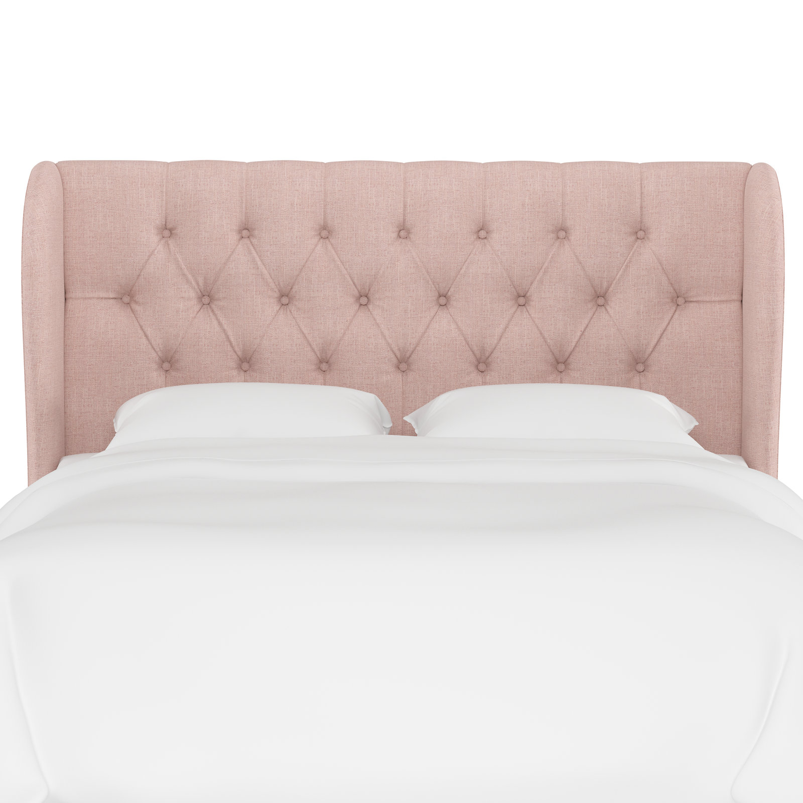 Tomey Upholstered Headboard, Full, Zuma Rosequartz Textured Linen