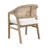 Eldora 7-Piece Mid-Century Modern Dining Set With Cane Back Chairs And Rectangular Pillar Base Table