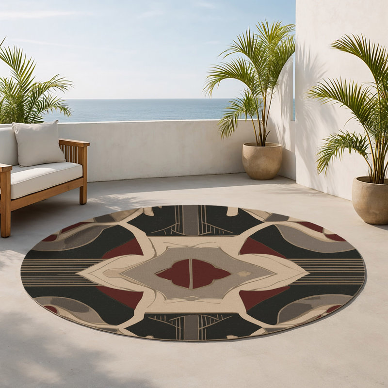 Tapis intérieur et extérieur Legacy Labyrinth, Rond 5 pi