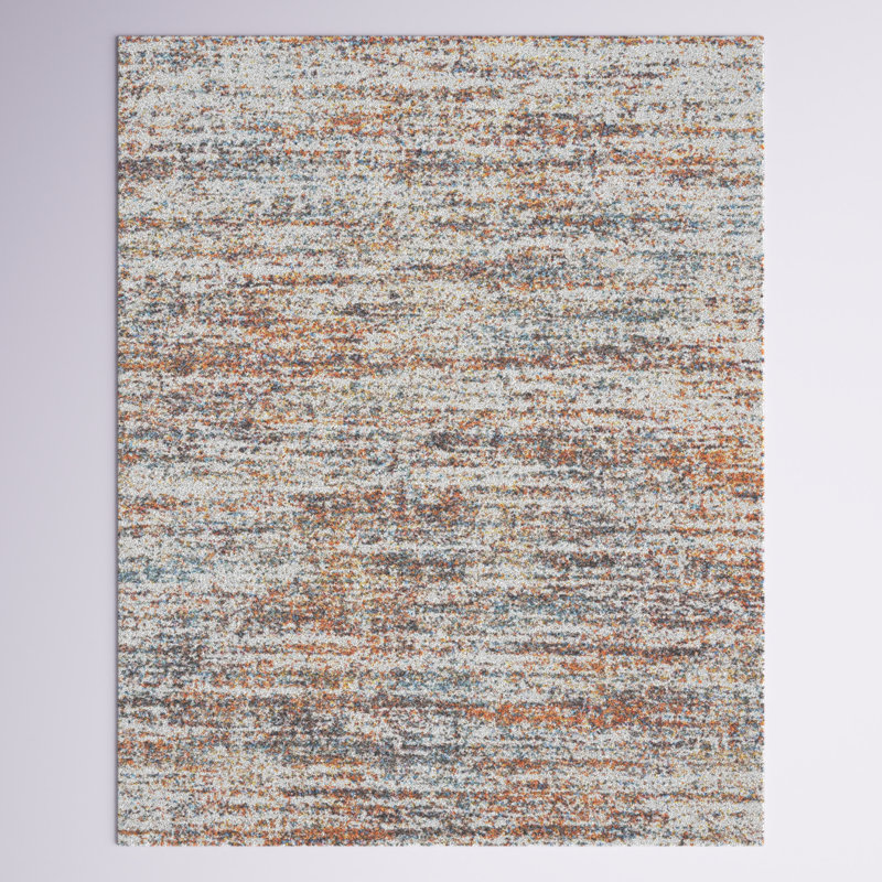 Tapis ivoire à poils longs Quinto, Rectangle 8 pi x 10 pi