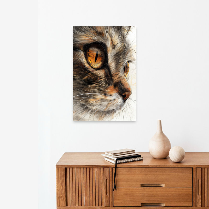Art mural Intense Feline Gaze, H 24 po x l 16 po