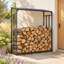156.5cm W Metal Log Rack