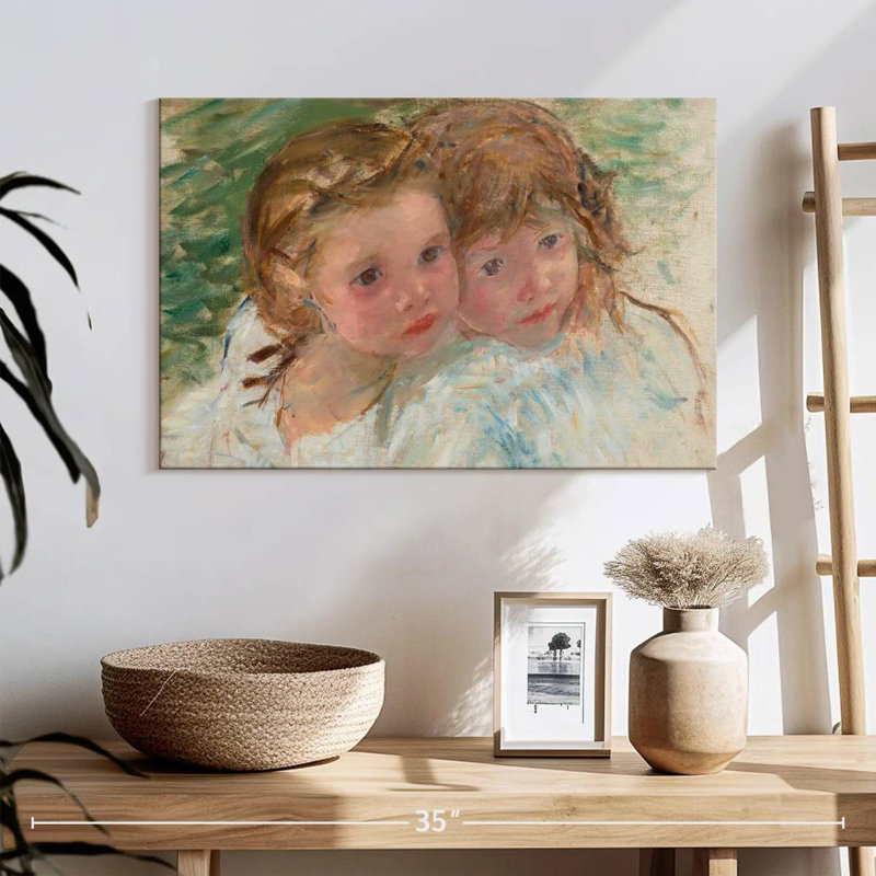 Leisha, deux petites soeurs, H 16 po x l 24 po