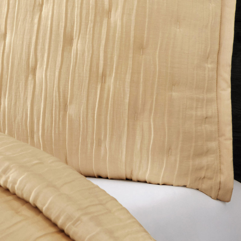 Meditate Linen Blend Sham, Full / Double, Gold