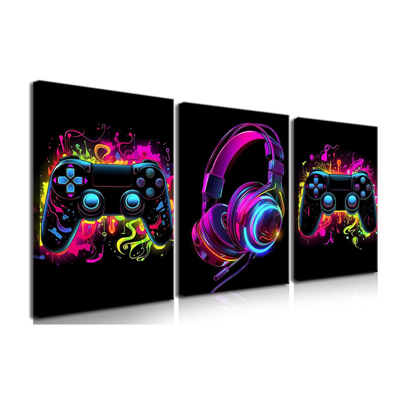 3 Piece Wrapped Canvas Print, 30 cm H x 40 cm W