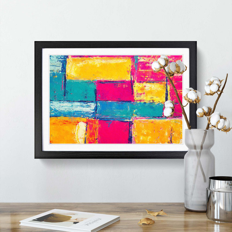 Abstract Vol.446 by S.Johnson - Framed Print, 24cm H x 33cm W x 2cm D, Black Framed