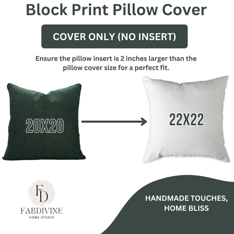 Fabdivine Decorative Solid Throw Pillow Cover – Cozy & Chic, Dark Green, 18"H x 18"W
