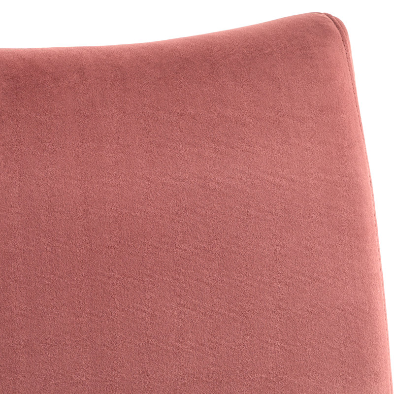 Chaise Petula, Velours rose rustique