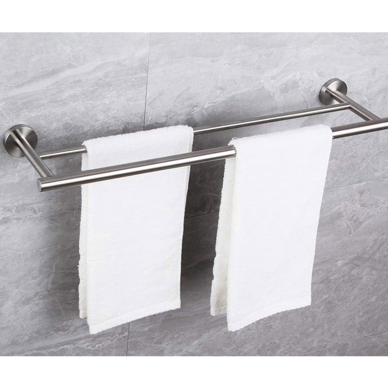 Porte-serviettes mural 23,6 po - Acier inoxydable, de haute qualité, pour salle de bain, chambre à coucher, salle de lavage, cuisine