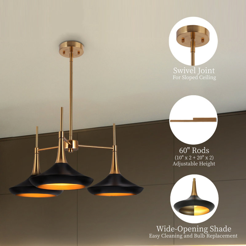 Justyce 3 - Light Dimmable Chandelier