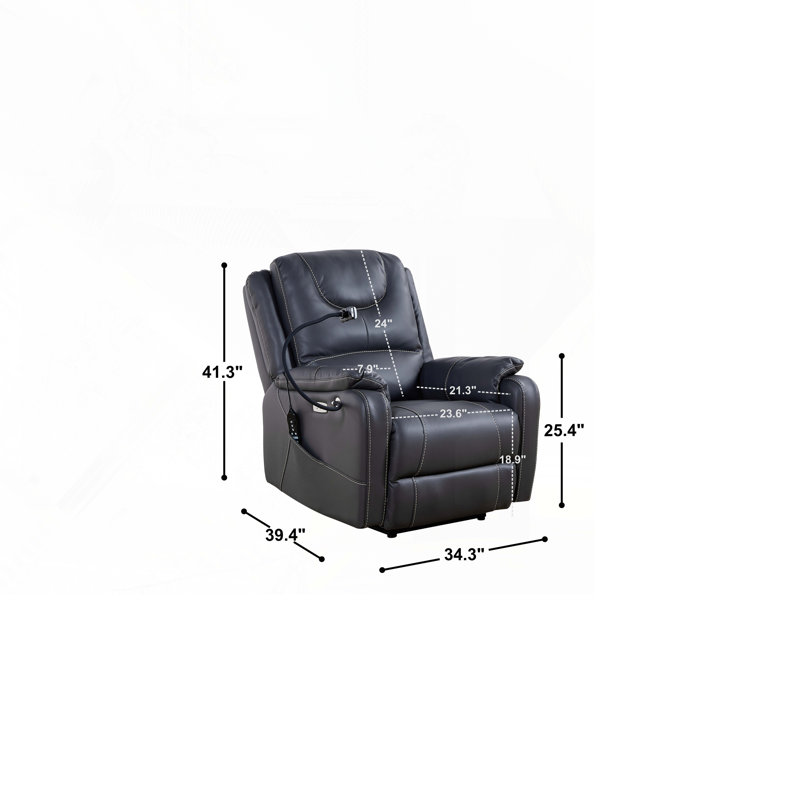 Fauteuil inclinable, Noir