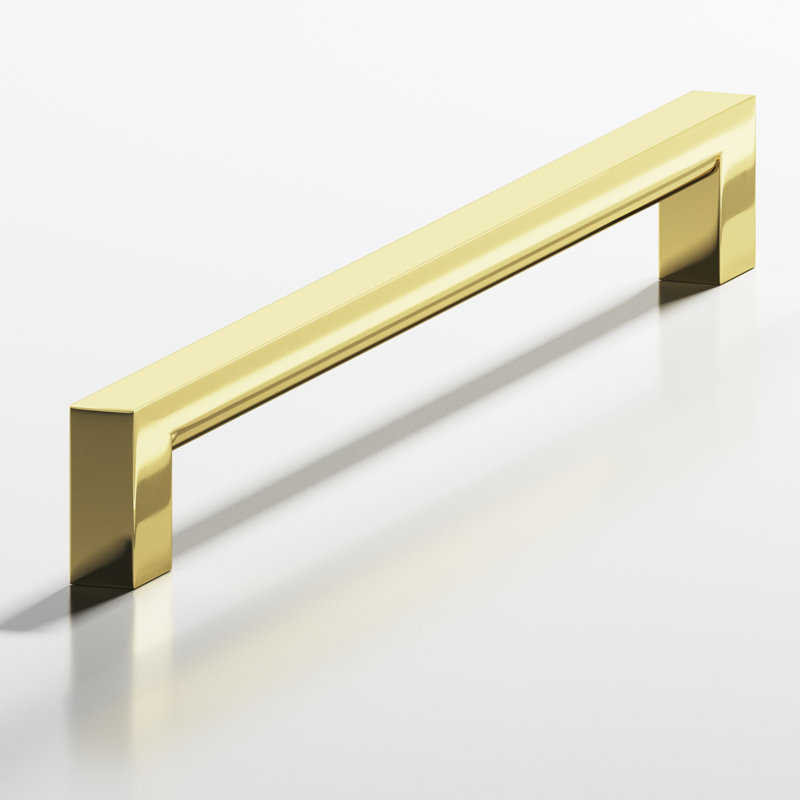 6" Center to Center Bar / Handle Pull, Polished Brass, 6"