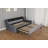 Modern Velvet Daybed with Trundle, LED Lighting, Charging Station, and Upholstered Frame