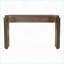 Table basse en grain de bois naturel avec pieds cannelés et amp; 2 tiroirs - Style intemporel pour le vestibule / salon-1900305772