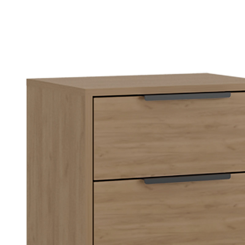 Commodes en chêne clair avec pieds en métal, ensemble de 2