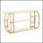 3 Tiers Marble Console Table With Modern Golden Geometric Design, Perfect For Stylish And Efficient Storage In Small Spaces.