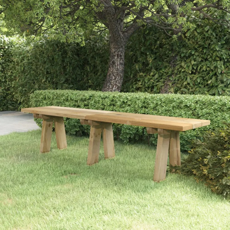 Berowalt Solid Wood Teak Outdoor Bench, 45cm H x  160cm W x  38cm D