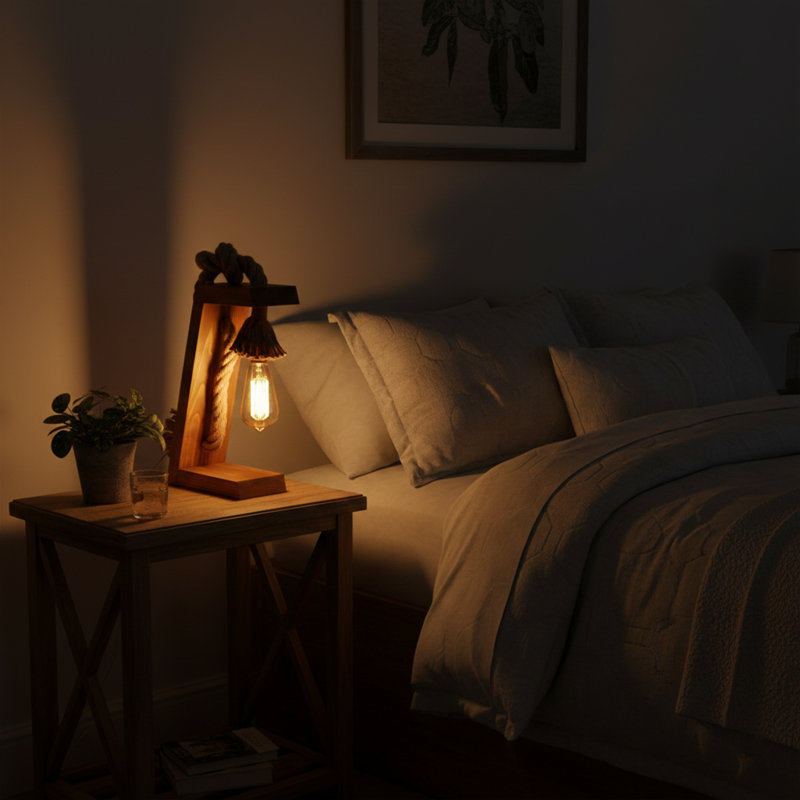 Maelle Wood Arched Lamp