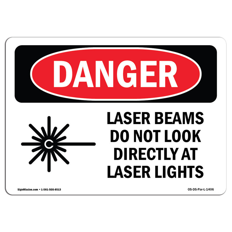 Danger Sign, 12" H x 18" W x 0.1" D