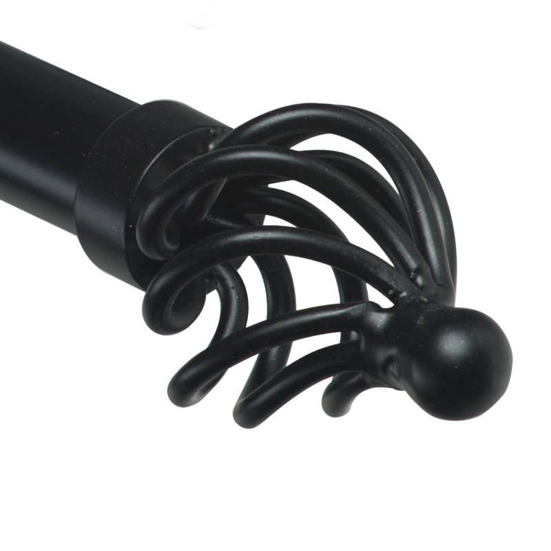 Tringle à rideaux simple réglable Gengler, H 2 po x L 48 po x P 4,5 po, Noir
