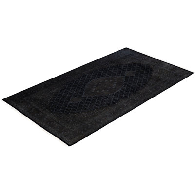 Huckstep One-of-a-Kind 5' 7" X 10' 0" Wool Area Rug Black