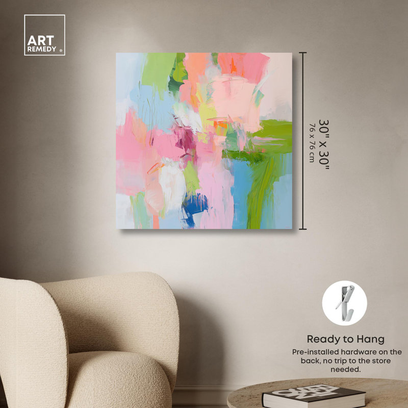 "Dynamic Brushwork", reproduction colorée sur toile par Art Remedy, Toile tendue, H 30 po x l 30 po
