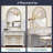 Arch Vintage Decorative Wall Mirror with Beaded Frame-4464027
