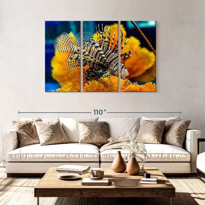 Saltwater Fish, 48" H x 74" W