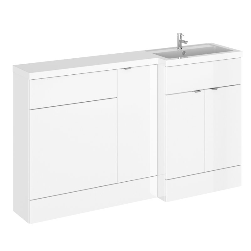 Fusion 1505mm Bathroom Vanity with Basin, Gloss White