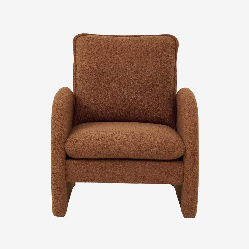 Sherpa Upholstered Armchair, Gray Sherpa