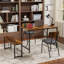 Ensemble de table de salle à manger en MDF 4 pièces avec pieds en métal Samir-1226848218-1226848211-1226848216