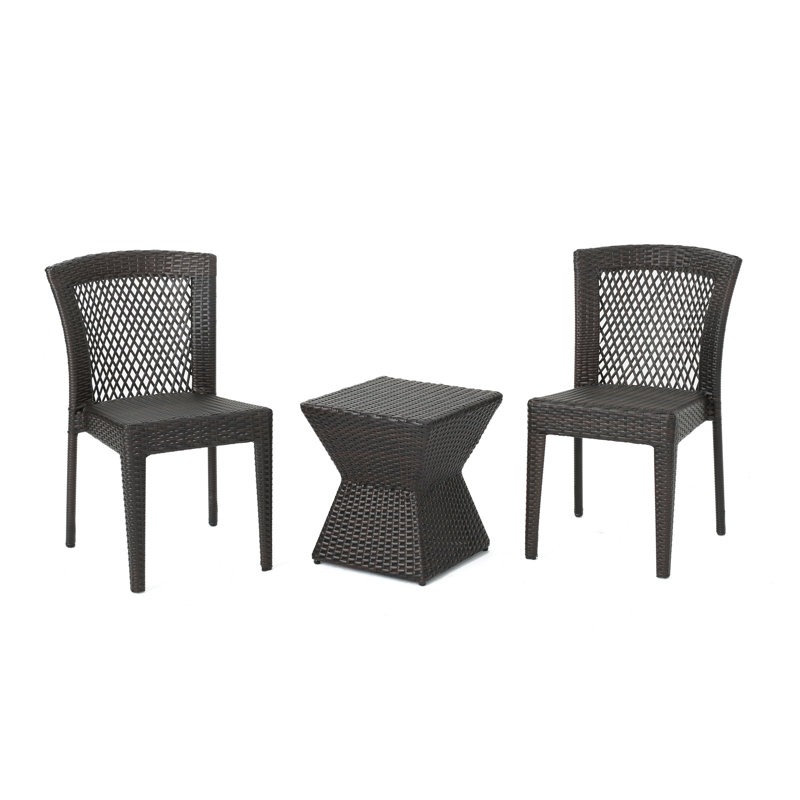 Paulino 3 Piece Rattan Conversation Set