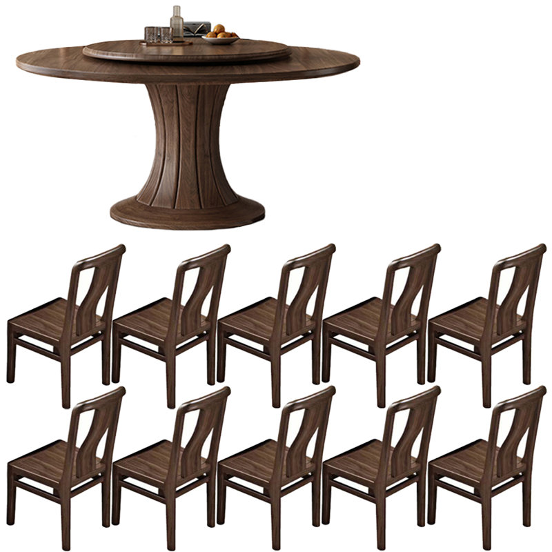 Ensemble de table de salle à manger en bois massif de style américain, H 29,9 po x L 59 po x l 59 po