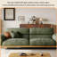 88.58"Green linen-blend loveseat with throw pillows-290184719
