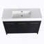 Ensemble de meuble-lavabo autoportant de 48 po avec lavabo en résine, avec porte à fermeture douce, ensemble KD-150470423