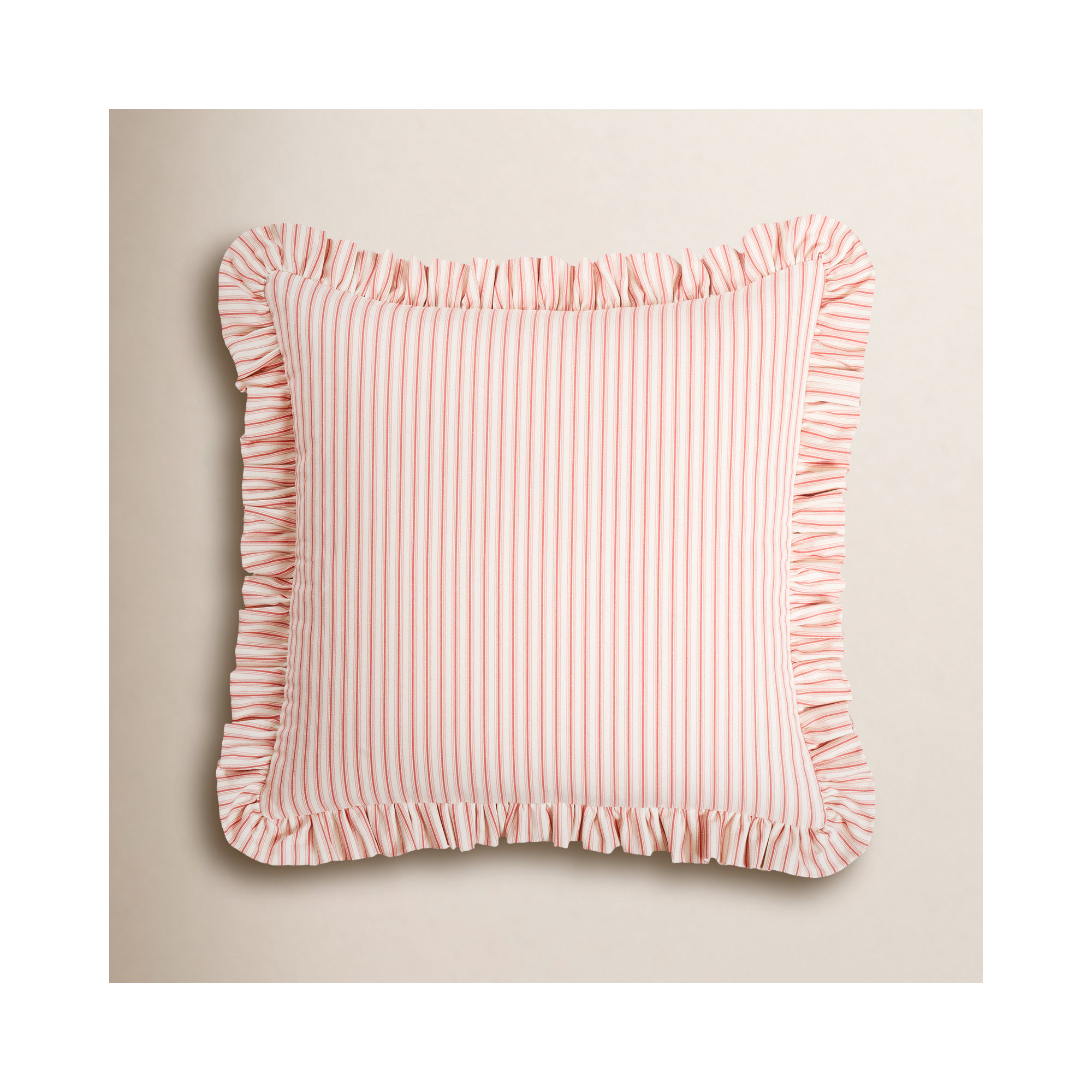 Birch Lane Cottage Stripe Calypso Ruffled Accent Pillow, Feather