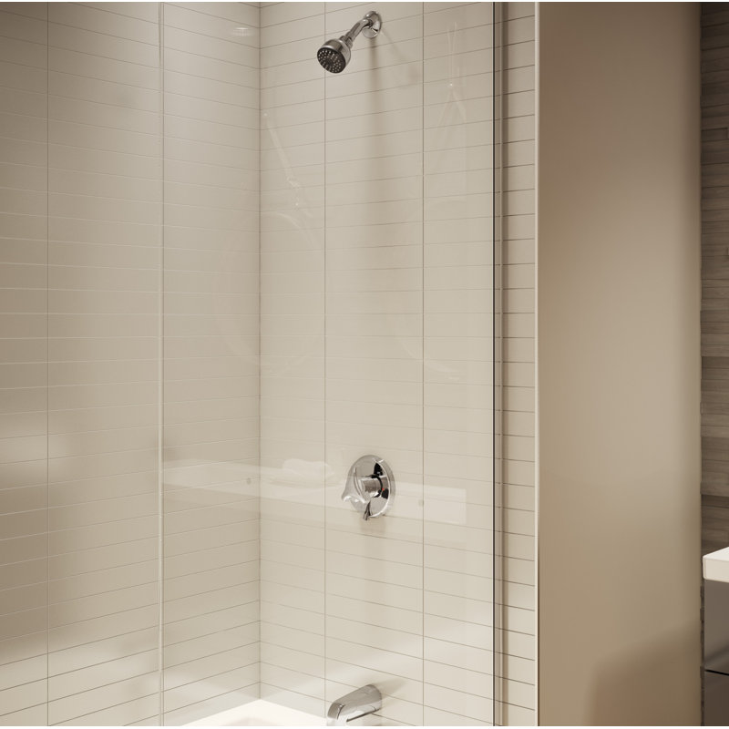 Robinet de baignoire et douche à 1 poignée Origins en chrome, Levier