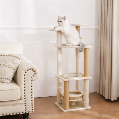 Wicker 5-Tier Cat Condo Cat Tree