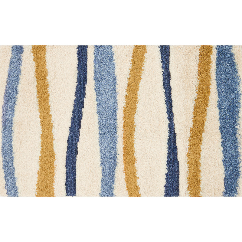 Menoken Striped Indoor Rug, Rectangle 5'3" x 7'7"