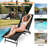 2 Pieces Patio Folding Stackable Lounge Chair Chaise With Armrest