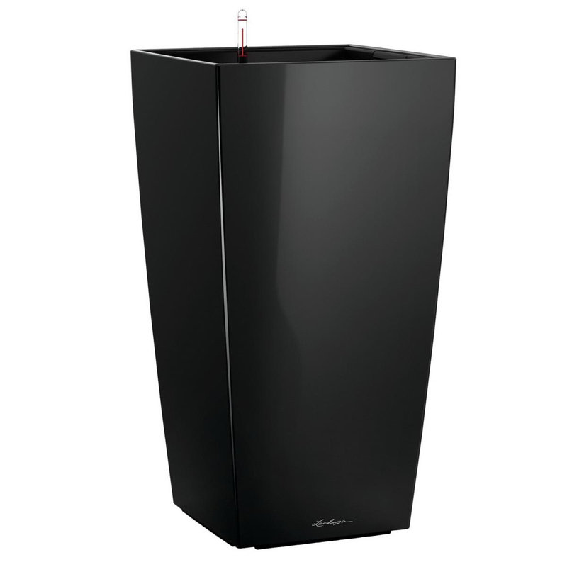 Cubico Planter Box, Black, 41 cm H x 22 cm W x 22 cm D