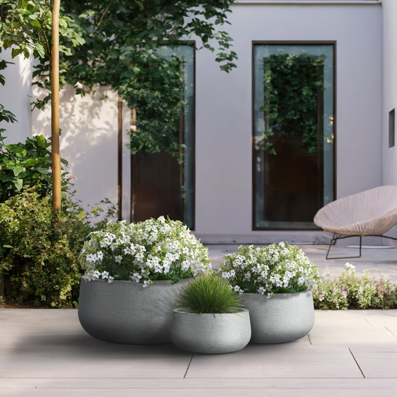 Lupin Handmade Pot Planter, Stone Finish