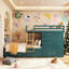 Lit superposé Scrigno double avec rangement : 2 grands tiroirs, 5 petits tiroirs et une armoire-37688006