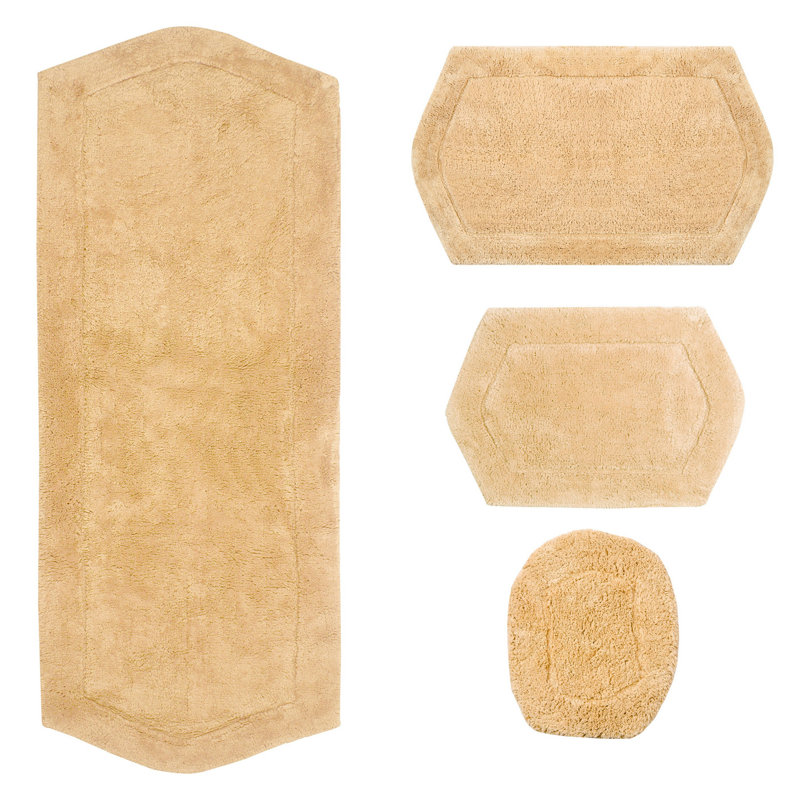 Tapis pour salle de bain Delean, Jaune