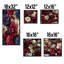 Victorian Renaissance Revival Victorian Pattern - Floral Reproduction d'art sur toile, ensemble de 5-1441773526