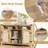 Wine Cabinate, 52.1" Rattan Farmhouse Liquor Cabinet With Wine Racks, Boho Sideboard Buffet Cabinet With Storage, Coffee Bar Cabinet For Home Living Dining Room Entryway, Natural