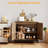 Sideboard Buffet Cabinet, Kitchen Storage Cabinet with Adjustable Shelf for Living Room, Hallway, 2 PCS-1980992867