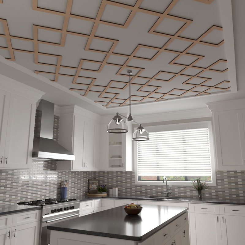 Fowler Decorative Ceiling Fretwork, Alder, 29.87" H x 29.87" W x 0.375" D